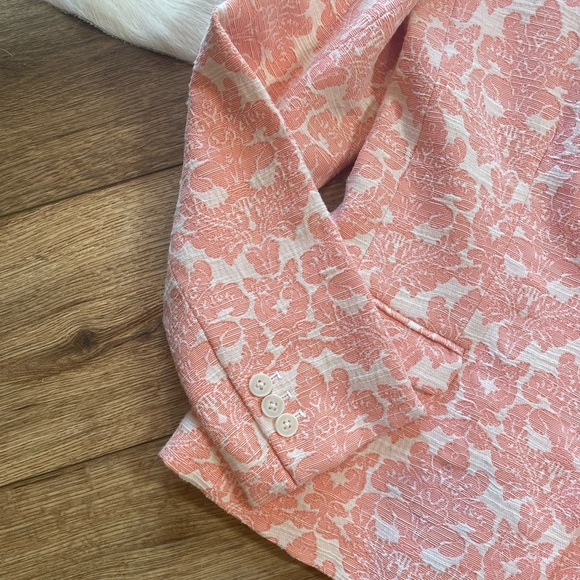Jack Wills Coral Jacquard Print Fairlawn Blazer - Picture 2 of 12